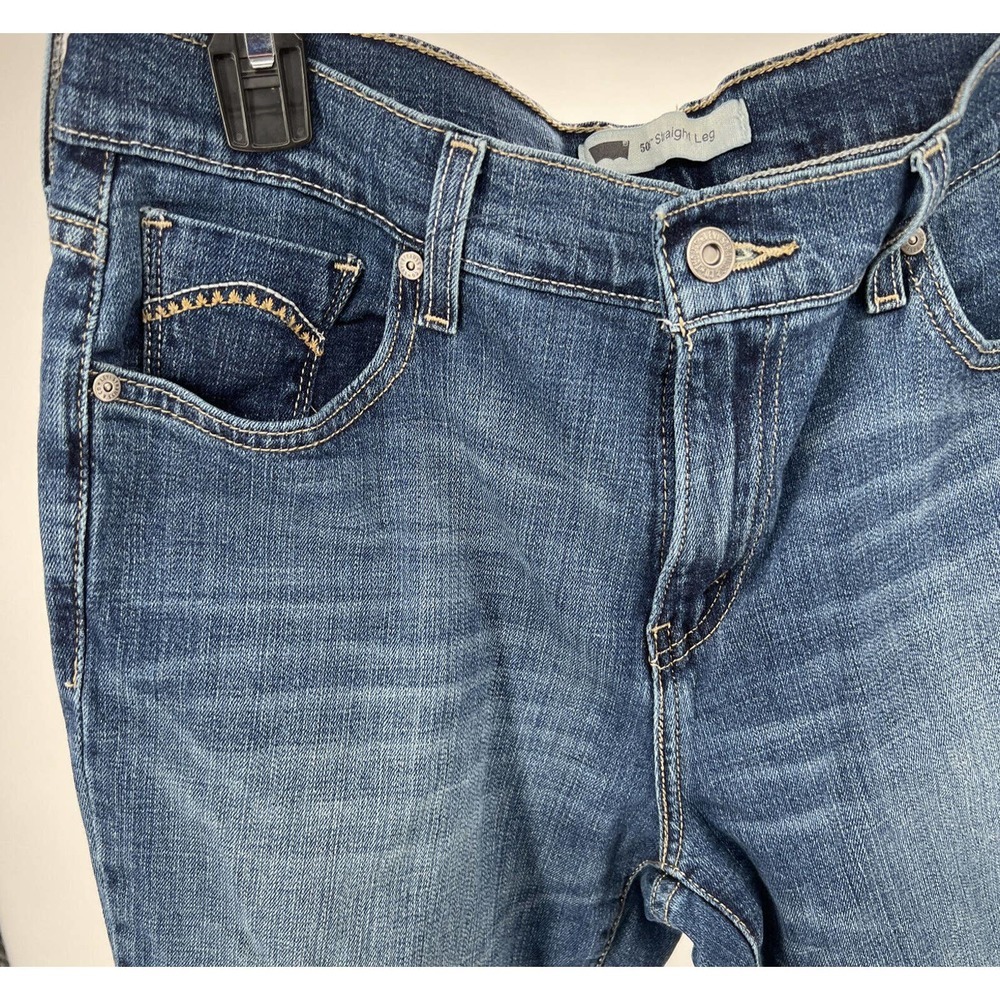 Women's Levi's 505 Straight Leg Denim Jeans Medium Wash Size 10S 30x30 - Picture 2 of 9